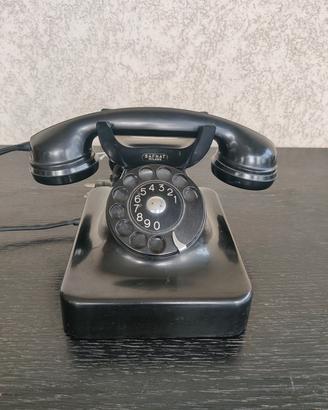 Telefono a disco Safnat Milano, in bachelite ner