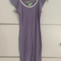 Mini abito lilla a costine ANDARE – Coquette / Y2K