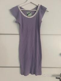 Mini abito lilla a costine ANDARE – Coquette / Y2K