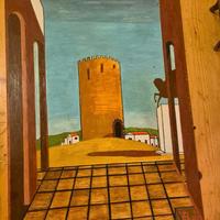 Quadro Copia Castello di Rivoli Giorgio de Chirico