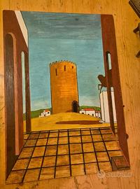 Quadro Copia Castello di Rivoli Giorgio de Chirico