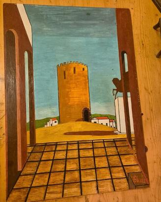 Quadro Copia Castello di Rivoli Giorgio de Chirico