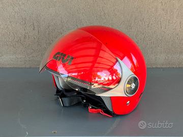 Casco Jet Givi rosso con visiera taglia 54