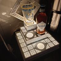 Espositore birra Messina + set bicchieri