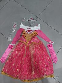 vestito carnevale principessa rosa