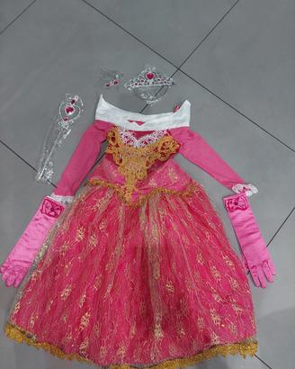 vestito carnevale principessa rosa