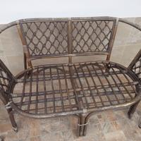 Salotto in vimini rattan