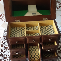 Portagioie vintage in legno ANTICO
