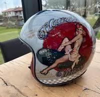 Casco JET VINTAGE PREMIER Cafè racer grafica MIS.S