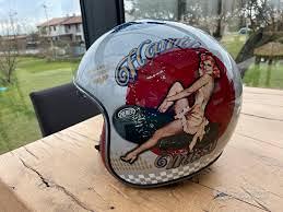 Casco JET VINTAGE PREMIER Cafè racer grafica MIS.S