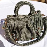 Borsa uncinetto pezzo unico fatto a mano