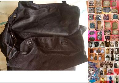 Zaino militare originale nero, e altro militaria