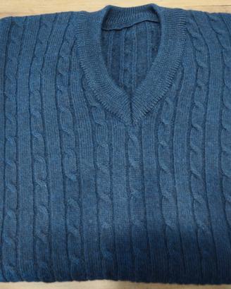 Maglione a costine pura lana vergine