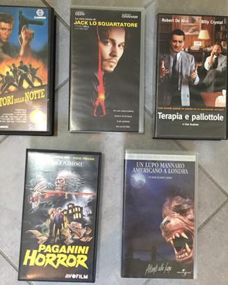5 film in VHS originali da collezione