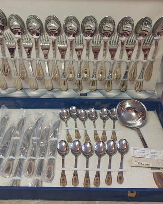 Set Posate Gottinghen Acciaio Oro  