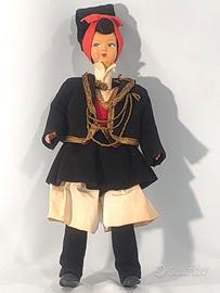 BAMBOLA tipo LENCI COSTUME SARDO ANNI 50/60 VINTAG
