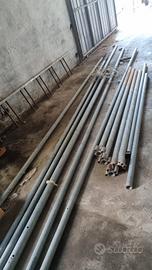 Gazebo 8x8, con tubi tondi in ferro zincato