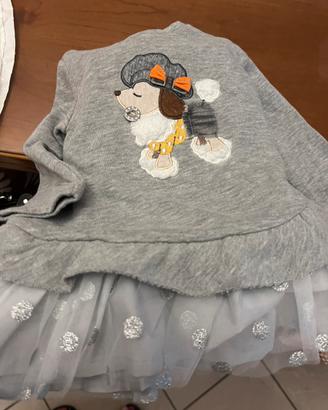 Vestitino da neonata taglia 9mesi altezza 41cm