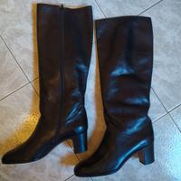 Stivali invernali in pelle neri