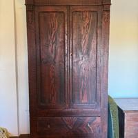 Armadio vintage in legno massiccio - Metà 900 con