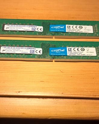 Kit RAM Crucial 32GB (2x16GB) DDR4 2400MHz