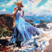 ELENA CON CAPPELLO SULLA SPIAGGIA