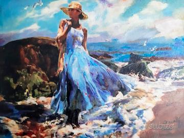 ELENA CON CAPPELLO SULLA SPIAGGIA