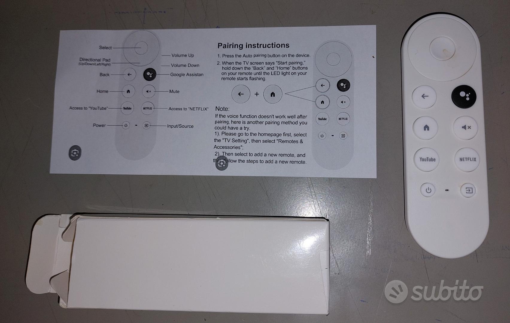 Telecomando con controllo vocale per Chromecast con Google TV