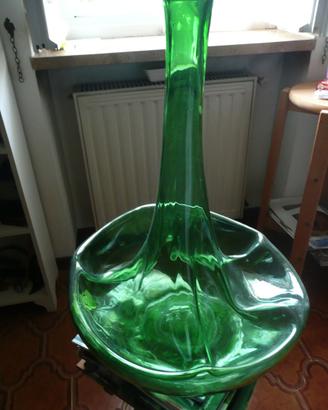 fiasca  vetro verde per arredo esterno ed interno