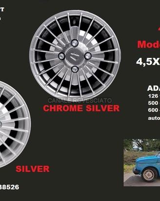 Cerchi grifo 4,5x 12 4x98 silver silver fiat 126