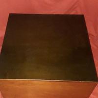 cubo legno con cristallo