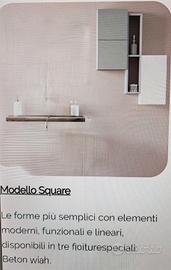 set 4 mobili pensili bagno nuovi