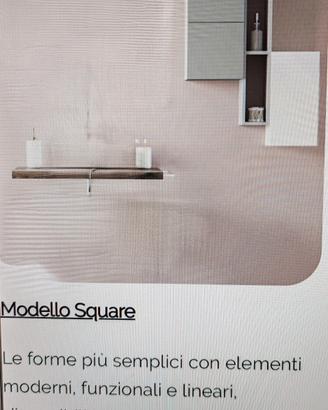 set 4 mobili pensili bagno nuovi