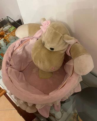 CESTO PORTAOGGETTI NEONATO NANAN BOMBO ROSA - VIMI