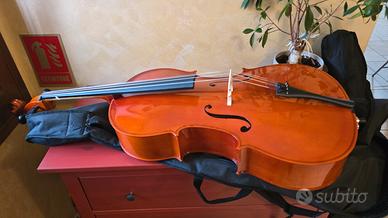 VIOLONCELLO 4/4 N.2 - COMPLETO DI ARCHETTO E 