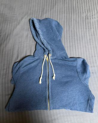 Felpa Hollister blu uomo con zip - Taglia M