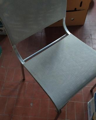 sedia da giardino più sgabello 