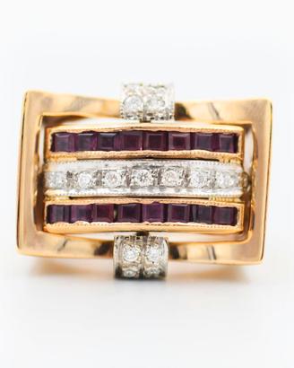 Anello con diamanti, rubini e zaffiri reversibile