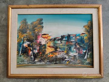 quadro paesaggio con alberi