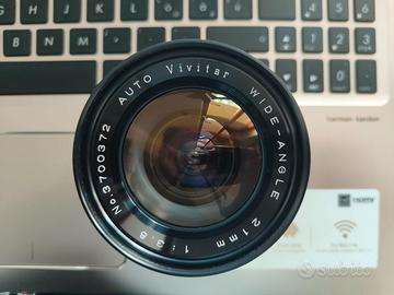 Vivitar 21 mm T4 lens system con attacco Nikon F