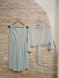 vestito con coprispalle vintage anni 80