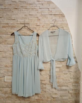 vestito con coprispalle vintage anni 80