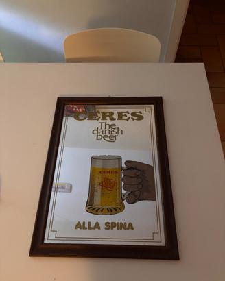 Specchio pub vintage Ceres originale anni80