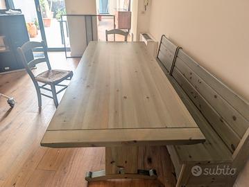 MINACCIOLO -"Tolà" – Tavolo + 3 Panche + 6 Sedie