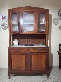 Cristalliera e piattiera fine secolo '800 a vetri