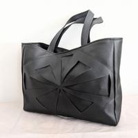 Shopping Bag nera in ecopelle