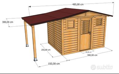 casetta in legno nuova 