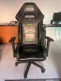 Sedia Gaming Automobili Lamborghini Leather Verde