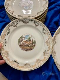 Set da dolce 13 pz Bavaria decorazioni oro