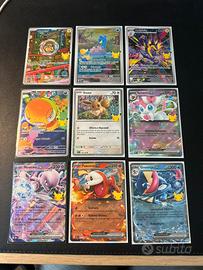 Lotto carte pokemon 30th anniversario italiane nm